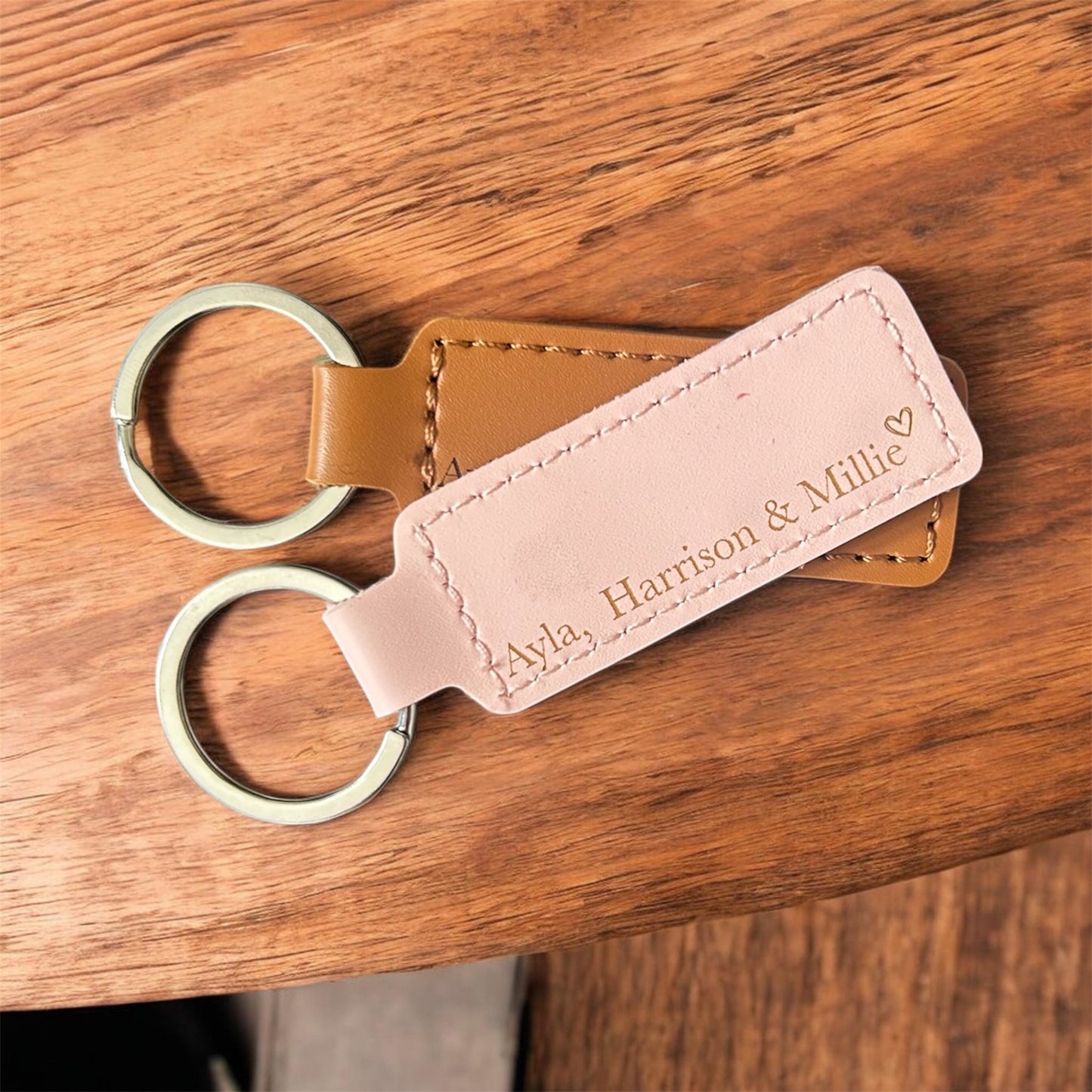 Personalised Flower Keyring with names
