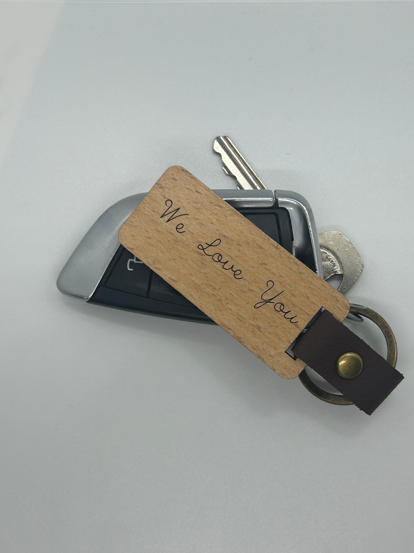 Personalised 'DAD' Wooden Keyring